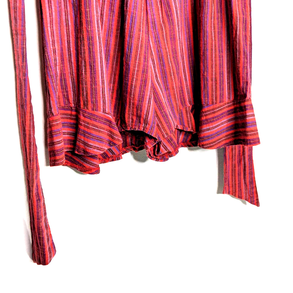 JAPNA • Red Striped Tie Waist Romper Sz Med NEW - Picture 5 of 7